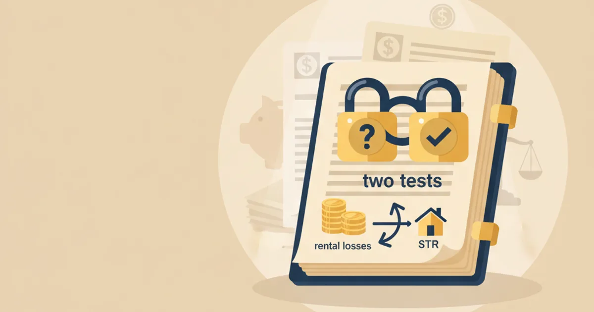 The Short-Term Rental Tax Loophole: How It Actually Works (and Who Qualifies) — illustration about short-term rental tax loop