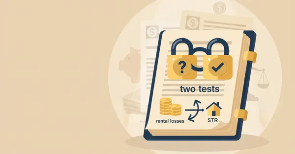 The Short-Term Rental Tax Loophole: How It Actually Works (and Who Qualifies) — illustration about short-term rental tax loop